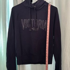 VS sport small cropped cowl neck sweatshirt navy blue